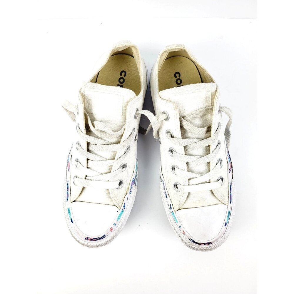 Converse White Canvas with tropical sole - Size 5 - Picture 3 of 8